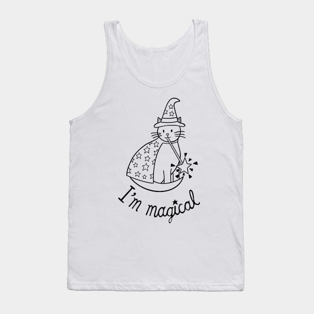 I'm Magical (black) Tank Top by carolinewillustration